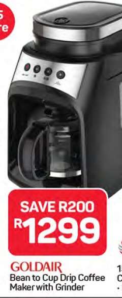 GOLDAIR Bean to Cup Drip Coffee Maker with Grinder