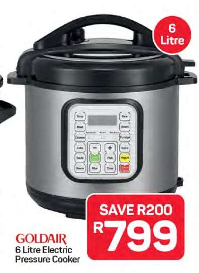 GOLDAIR 6 Litre Electric Pressure Cooker