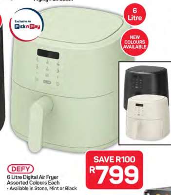 DEFY 6 Litre Digital Air Fryer