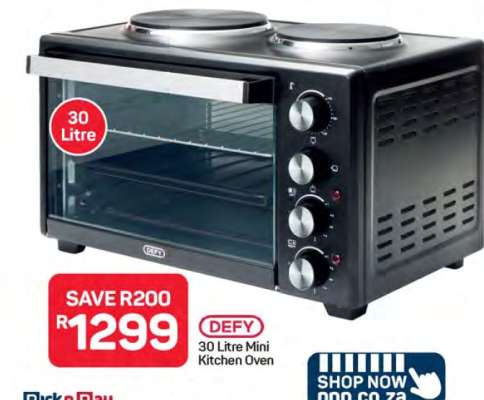 DEFY 30 Litre Mini Kitchen Oven