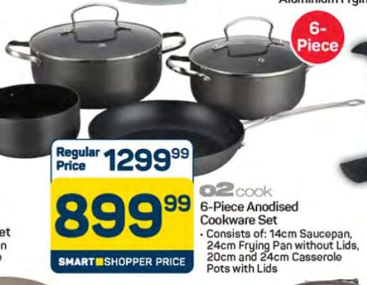 6-Piece Anodised Cookware Set