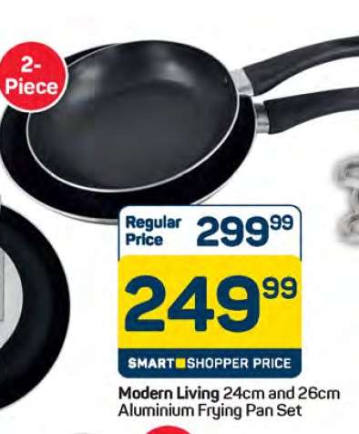 Modern Living 24cm and 26cm Aluminium Frying Pan Set