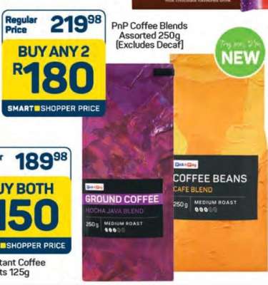 PnP Coffee Blends Assorted 250g