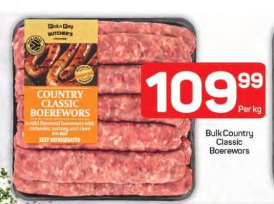 Bulk Country Classic Boerewors