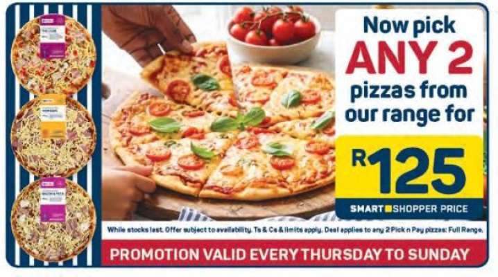 ANY 2 pizzas from our range