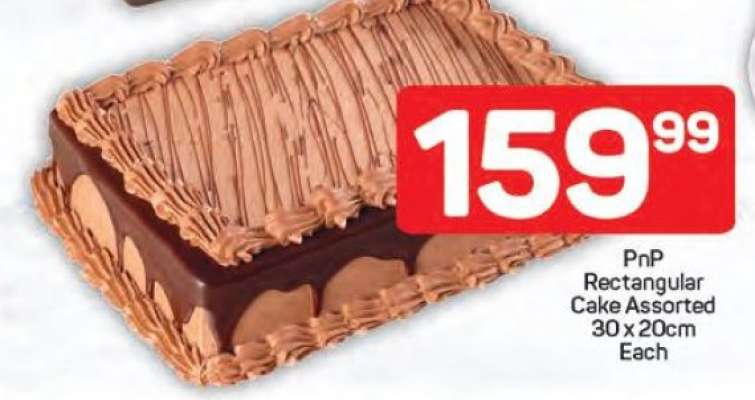 PnP Rectangular Cake Assorted 30 x 20cm Each