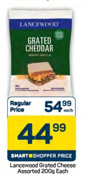 Lancewood Grated Cheese Assorted 200g Each