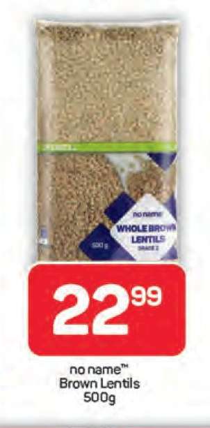 no name™ Brown Lentils 500g