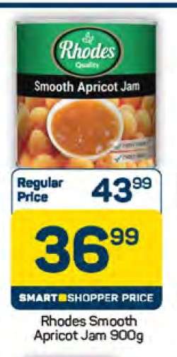 Rhodes Smooth Apricot Jam-900g