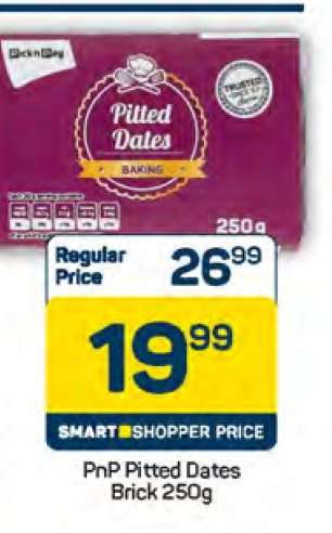 PnP Pitted Dates Brick 250g