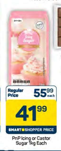 PnP Icing or Castor Sugar 1kg Each
