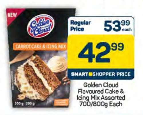 Golden Cloud Flavoured Cake & Icing Mix Assorted 700/800g Each