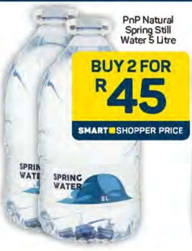 PnP Natural Spring Still Water 5 Litre