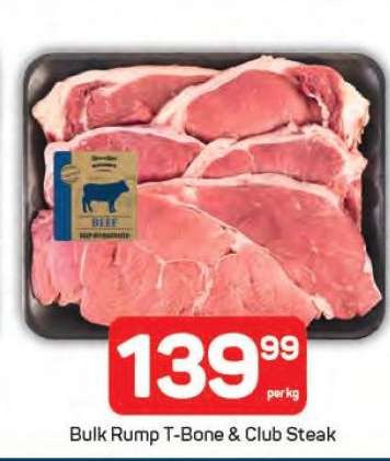 Bulk Rump, T-Bone & Club Steak