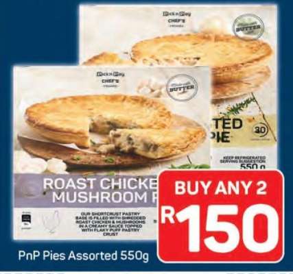 PnP Pies Assorted 550g