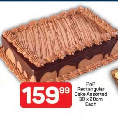 PnP Rectangular Cake Assorted 30 x 20cm Each