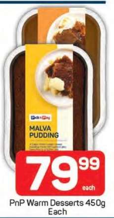 PnP Warm Desserts 450g Each