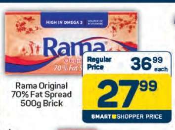 Rama Original 70% Fat Spread 500g Brick