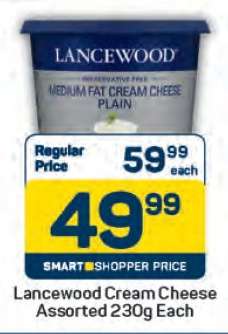 Lancewood Cream Cheese Assorted 230g Each