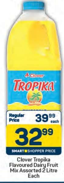 Clover Tropika Flavoured Dairy Fruit Mix Assorted 2 Litre Each