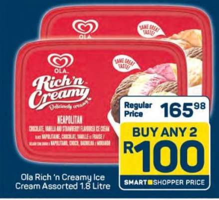 Ola Rich ‘n Creamy Ice Cream Assorted 1.8 Litre