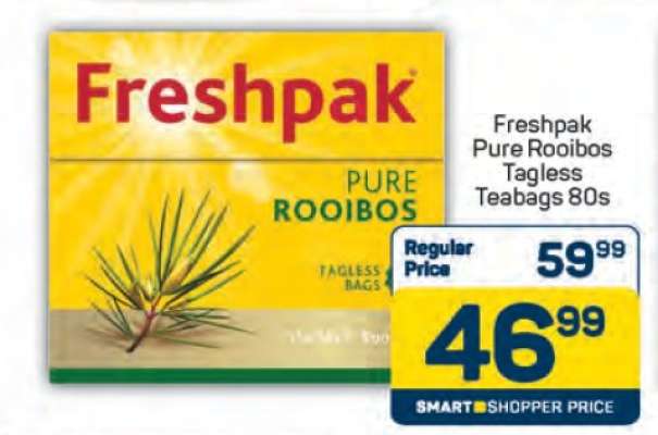 Freshpak Pure Rooibos Tagless Teabags 80s