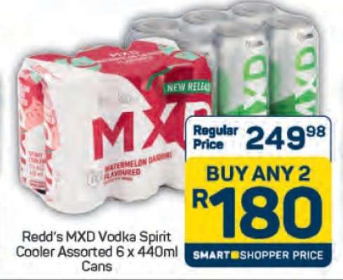 Redd's MXD Vodka Spirit Cooler Assorted 6 x 440ml Cans