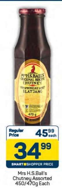 Mrs H.S.Ball's Chutney Assorted 450/470g Each