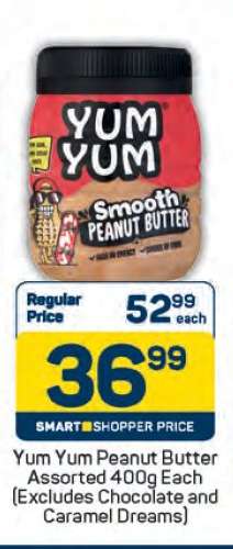Yum Yum Peanut Butter Assorted-400g Each