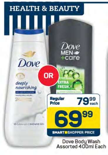 Dove Body Wash Assorted 400ml Each