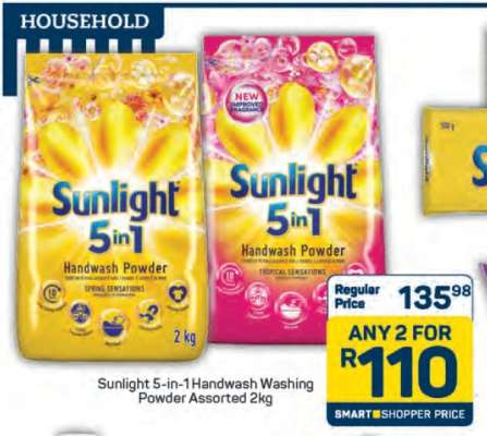 Sunlight 5-in-1 Handwash Washing Powder Assorted 2kg