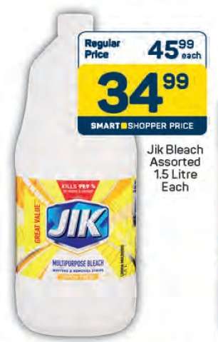 Jik Bleach Assorted 1.5 Litre Each