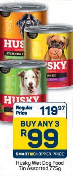 Husky Wet Dog Food Tin Assorted 775g
