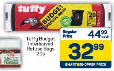 Tuffy Budget Interleaved Refuse Bags 20s
