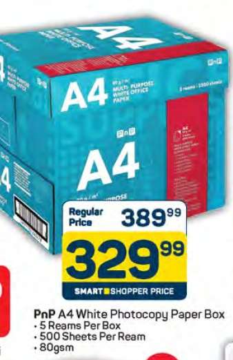 PnP A4 White Photocopy Paper Box