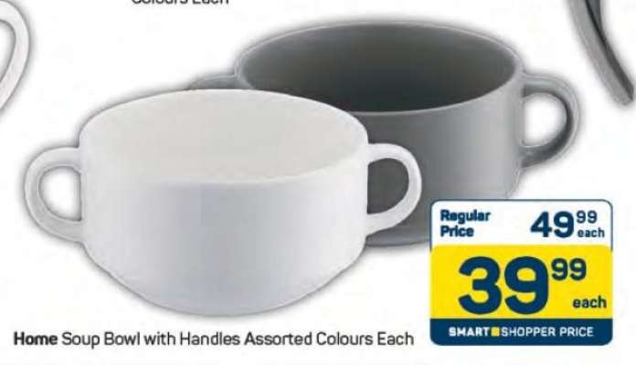 Home Soup Bowl with Handles Assorted Colours Each