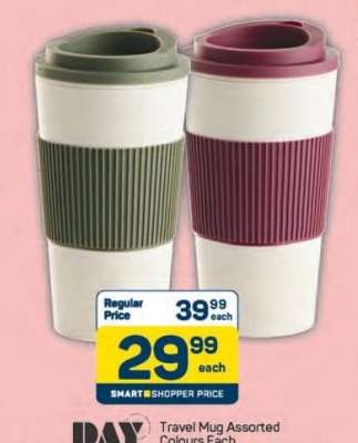 Travel Mug Assorted Colours Each