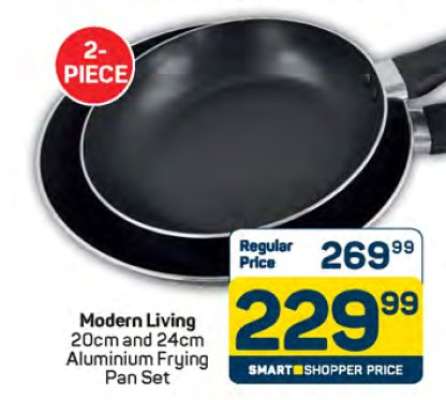 Modern Living 20cm and 24cm Aluminium Frying Pan Set