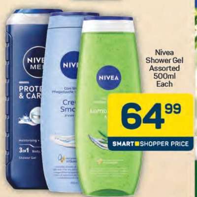 Nivea Shower Gel Assorted 500ml Each