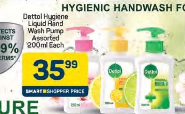 Dettol Hygiene Liquid Hand Wash Pump Assorted 200ml Each