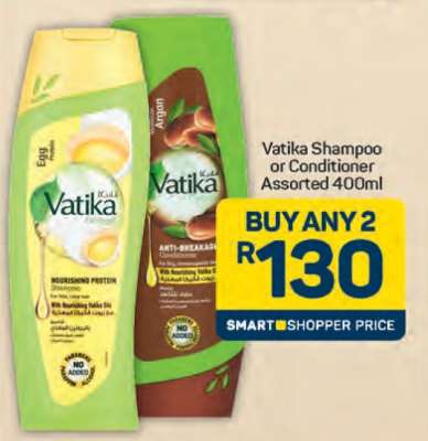 Vatika Shampoo or Conditioner Assorted 400ml