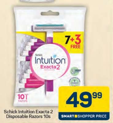 Schick Intuition Exacta 2 Disposable Razors 10s