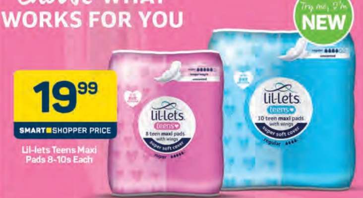 Lil-lets Teens Maxi Pads 8-10s Each