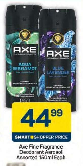 Axe Fine Fragrance Deodorant Aerosol Assorted 150ml Each