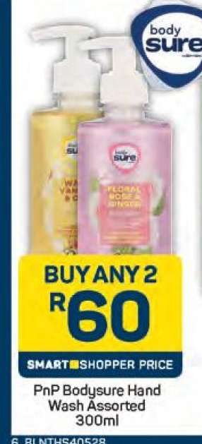 PnP Bodysure Hand Wash Assorted 300ml