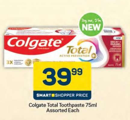 Colgate Total Toothpaste 75ml Assorted Each