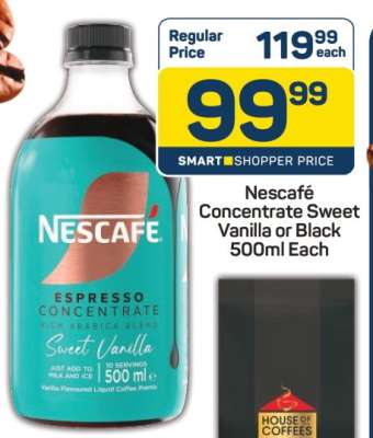 Nescafé Concentrate Sweet Vanilla or Black 500ml Each