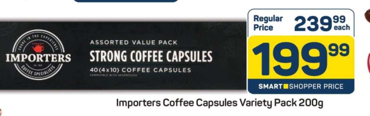 Importers Coffee Capsules Variety Pack 200g
