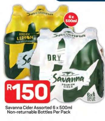 Savanna Cider Assorted 6 x 500ml