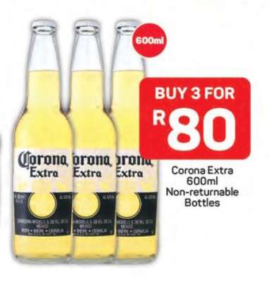 Corona Extra 600ml Non-returnable Bottles